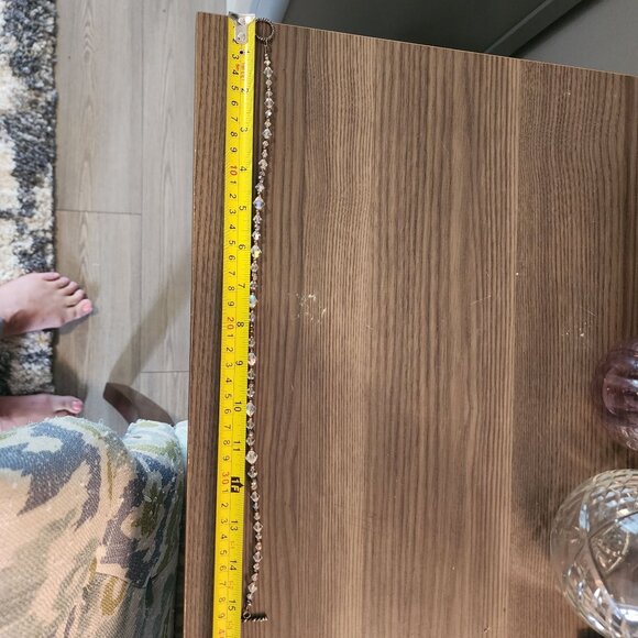 Vintage Crystal & Silver Beaded Necklace With Toggle Clasp 16 inches - Picture 4 of 4